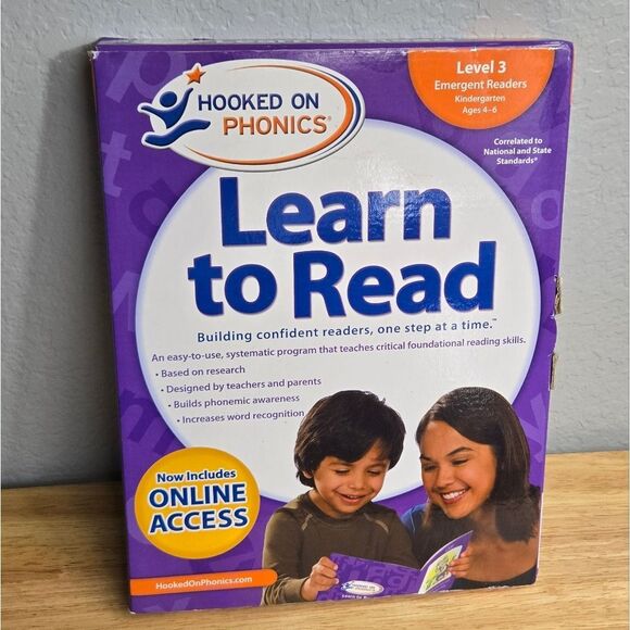 NEW Hooked on Phonics Learn to Read Level 3 Kindergarten Ages 4-6 Online Access - Picture 1 of 12